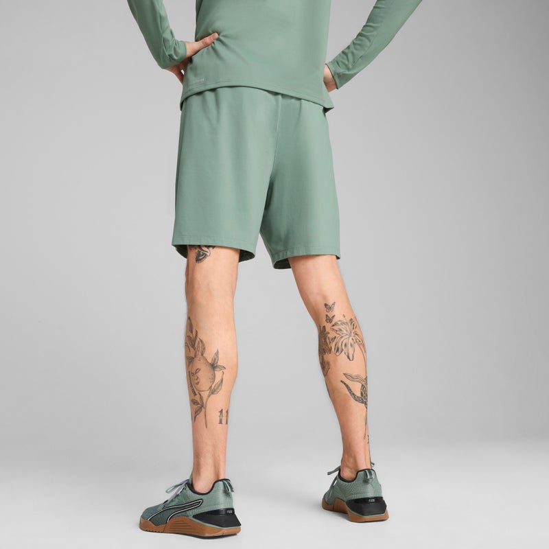 PUMA CLOUDSPUN 7" Mens Green Knit Shorts - Image 2